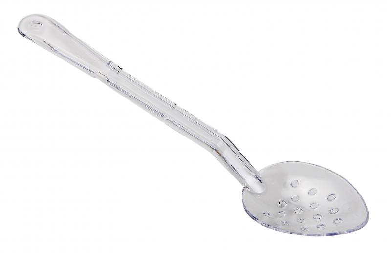 13-inch Clear Polycarbonate Perforated Serving Spoon